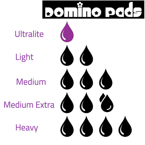 domino pads absorbency options ultralite